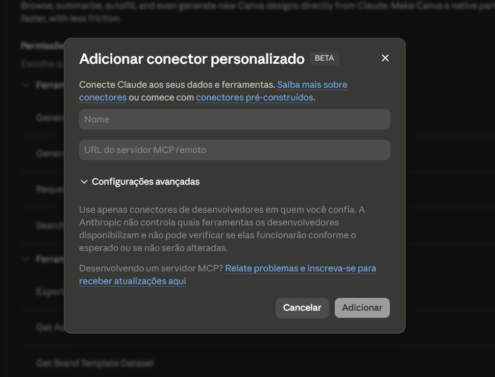 Preencha e adicione